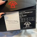 STANGECULT Jack O Lantern All Black Round Halloween Goth Flats‎ 6 Spooky Photo 5