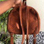 Mexican Mini brown floral suede embroidered floral backpack Photo 1
