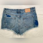 ZARA  cut off jean‎ shorts Trafaluc, embroidery, size 6 Photo 1