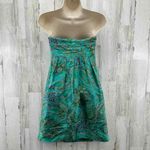 J. Crew Strapless Dress Womens 2 Green Lined Side Zip Photo 2