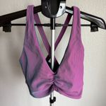 Beach Riot  Mindy Sports Bra In Sorbet Two Tone Iridescent Rouched Size L Photo 1
