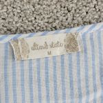 Altar'd State Cover Up Women M Blue Pinstripe Tassels Embroidery V-Neck Boho Photo 1