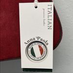 Anna Poala | Italian Leather Shoulder Bag ~ Maroon w/ Crossbody Strap Red Photo 1