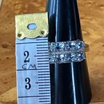 Natural Aquamarine White Diamond Sterling Silver Ring Size 8.75 Photo 6