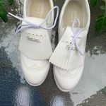 FootJoy White Leather Fringe Brogues Size 10 Photo 6