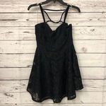 Charlotte Russe night hunter Green Black trimmed lace skater Dress Sz M Medium Photo 2