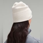Lululemon  NWT Warm Revelation Beanie Merino Wool Blend Heathered Bone Color Photo 1