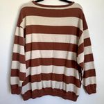 By Together 5/$25 Striped Pullover in Brown/White Photo 1