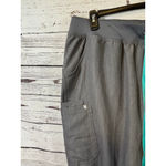 FIGS Women's  Gray 3X Ankle & Cropped Pants with Teal Drawstring Photo 2