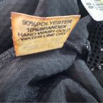 Hot Kiss NEW Vintage  Velvet Halter Neck Top Metallic Black S Deadstock NWT Photo 7