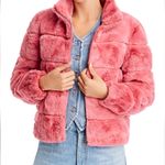 Love Token  Jodi Pink Faux Fur Bomber Quilted Jacket SZ M Photo 1