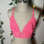 Aerie  Pink Lace V-Neck Bralette Photo 1