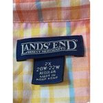 Land’s End Button Up Long Sleeve Spring Colors Orange Yellow Plaid Shirt 2x Photo 5