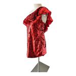 Leith  asymmetrical one shoulder red sequins dress Medium Photo 2