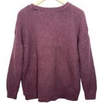 Abercrombie & Fitch  Burgundy Red Ribbed Knit Crewneck Long Sleeve Sweater Size L Photo 1
