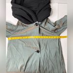 Janska Windbreaker Women’s Size XS Hooded Iridescent Flowy USA Spooky Creepy Blue Photo 4