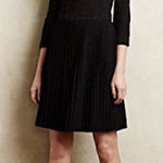 Ganni  x Anthropologie Fulton Black Pleated Knit A-Line Cocktail Mini Dress XS Photo 0