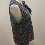 Brooks Brothers  Navy Sleeveless Blouse with Bow Photo 2