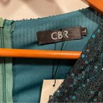 Beautiful aquamarine emerald sequin faux wrap stretchy mermaid maxi dress NWT Green Photo 6