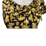 Banana Republic cowl neck floral navy blue yellow white Sleeveless Top Photo 6