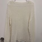 White Knit Mesh Long Sleeve Top Size L Photo 4