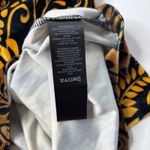 Anthropologie By Long Sleeve Printed Velvet Mini Dress Black Yellow Motif S NWT Photo 6