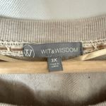 Wit & Wisdom Leopard Print Studded Blouson Sleeve Sweatshirt Casual Fall 3X Photo 3