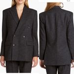 ALC Frank A.L.C. Chadwick Metallic Stripe Double Breasted Blazer‎ Jacket Size 6 90s NEW Photo 1