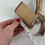 Naturalizer Women's Pandora Braided Ankle Strap Platform Heels Soft Gold Size 8 Photo 9