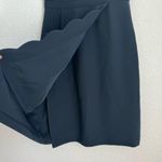 J.Crew  Dress Womens Size 0 Navy Blue V Neck Scallop Crepe Wrap Surplice Sheath Photo 6