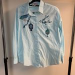 Las Olas Vintage  Appliqué Button Down Size M Photo 0