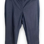 Ann Taylor  Factory Petite Crop Pants, Mid-Rise, Navy Blue Capris, Women’s 16P Photo 0