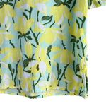 J.Crew Floral Print Swim Cover Up Tunic Top‎ Cotton Yellow Green, XS Photo 4