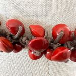 Red/orange seed beaded choker necklace Red Photo 2
