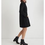 Madewell NWT  XS Patch Pocket Denim Popover Mini Dress in Black NO125 Shirtdress Photo 12