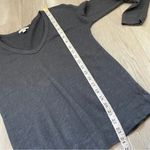 James Perse V Neck Long Sleeve Pullover Sweater Blue Gray (Small) Photo 2