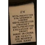 J for Justify  Women's Black Spaghetti Strap Crochet Bust Dress Back Zips Size 2X Photo 5