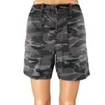 G1 Goods Black Gray Camo Camouflage Mid Rise Straight Leg Bermuda Shorts Size 4 Photo 0