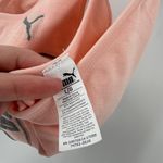 Puma Pink Pullover Racerback Spellout Logo Padded Sports Bra Women's Size Large Photo 2