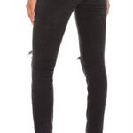 AGOLDE  Nico High Rise Slim Jeans in Cassette Black Distressed Knees Size 26 Photo 1