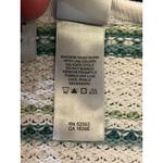 Liz Claiborne Villager Sweater Womens 2 White Blue Green Stripe Cotton Knit Pullover Crewneck Photo 6