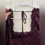 Free People NWOT Mini Dress Women’s Small Plum Floral Print Smock It to Me Photo 6