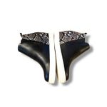 Tinstree Wedge Sneaker Boots Women's Size 9.5 Black Faux Leather Snakeskin Photo 4