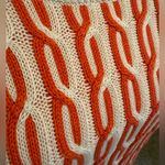 Willow & Clay Orange & Ivory Knit Sweater - Medium Photo 3