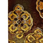 JONATHAN ASTON Copper Gold Foil Leaf Print Ankle Legging Pant EUC XS Brown Photo 6