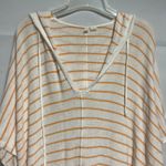 Moth Anthropologie Striped Beachy Bohemian Hooded Poncho Size XS/S White Photo 3