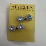 Ariella Collection Blue and Silver Gemstone Earrings Photo 1
