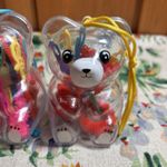 American Vintage NEW VTG 80s Christmas Ornaments Gummy Bear Girls Plastic Hair Clips Barrettes Photo 8