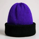 Purple and Black Knit Beanie Made by Nikita Naomi Photo 0