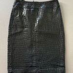 Carlisle  Croc Embossed Patent Leather Skirt Photo 0